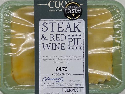 Steak & Red Wine Pie - 1 Portion