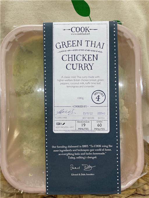 Green Thai Chicken Curry - 4 Portion