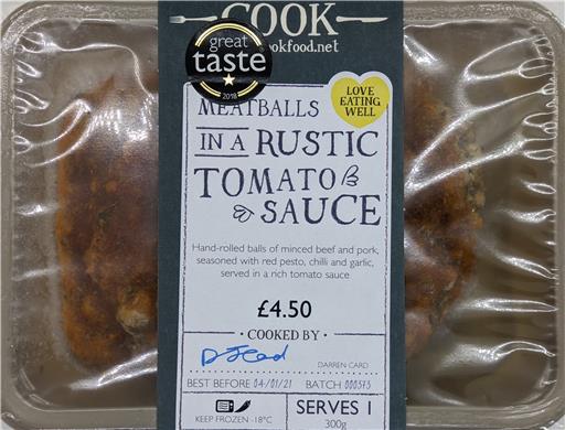 Meatballs in a Rustic Tomato Sauce - 1 Portion