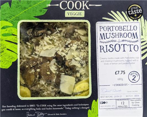 Portobello Mushroom Risotto - 2 Portion