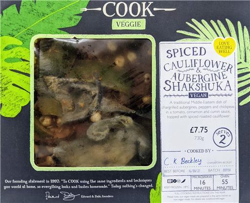 Spiced Cauliflower & Aubergine Shakshuka - 2 Portion