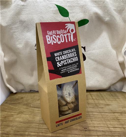 Great British Biscotti White Chocolate Cranberry and Pistachio