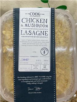 Chicken & Mushroom Lasagne - 4 portion