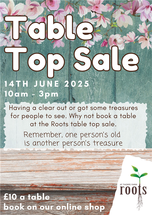 Table Top Sale - Saturday 14th June
