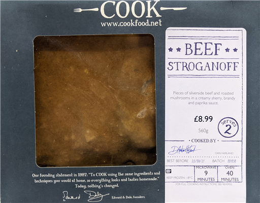 Beef Stroganoff - 2 portion