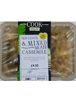 Red Lentil & Mixed Bean Casserole - 1 Portion