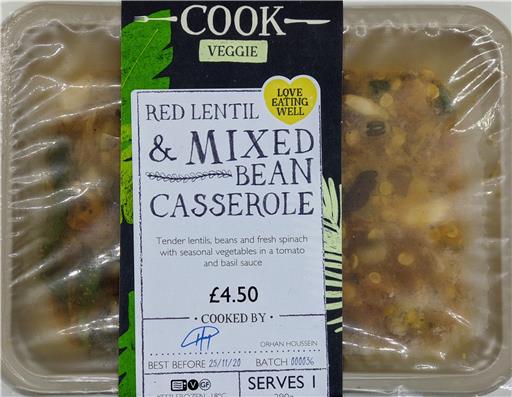 Red Lentil & Mixed Bean Casserole - 1 Portion