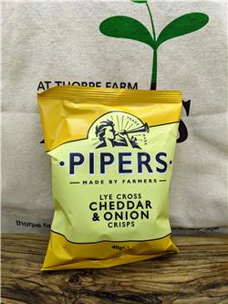 Lye Cross Cheddar & Onion Crisps - 40g (small)