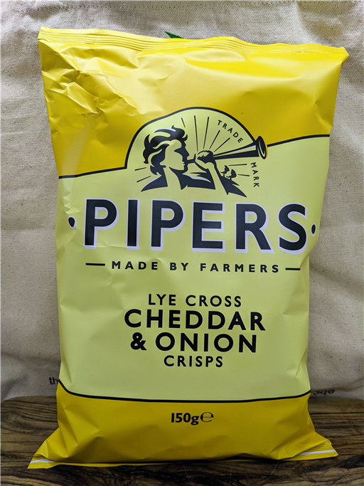 Lye Cross Cheddar & Onion Crisps - 150g (large)