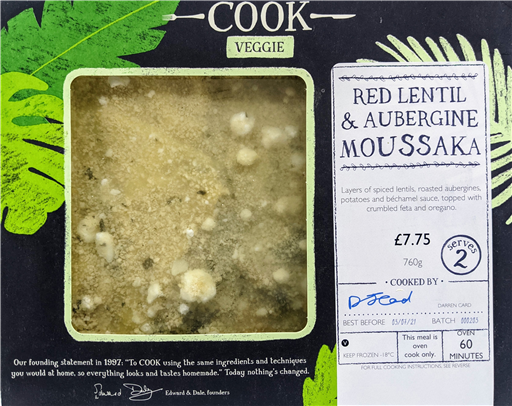 Red Lentil & Aubergine Moussaka - 2 Portion