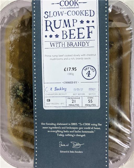 Slow Cooked Rump Beef with Brandy - 4 Portion