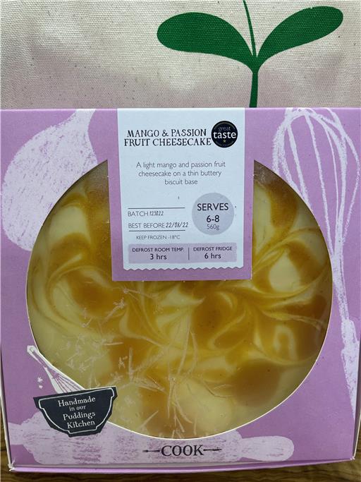 Mango & Passionfruit Cheesecake - serves 6