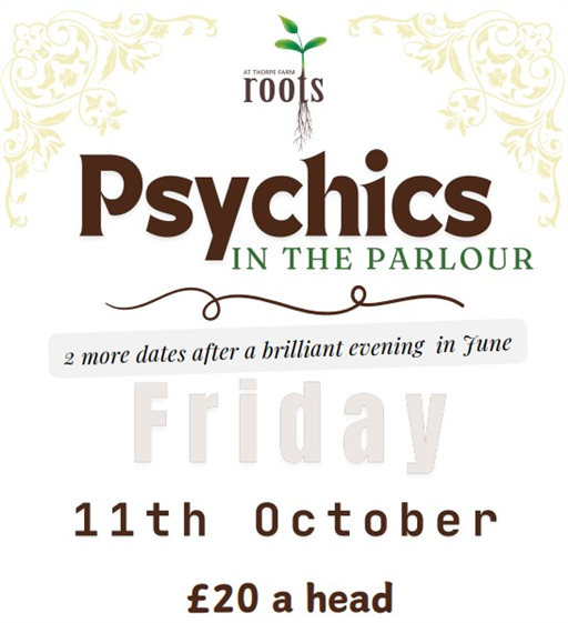 Psychics in the Parlour, Friday 11th October 7pm