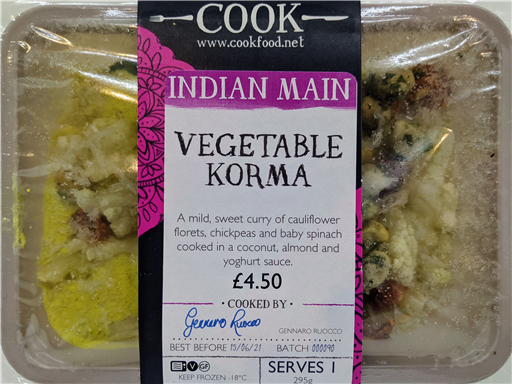 Vegetable Korma - 1 Portion