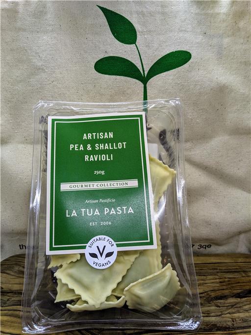 Pea & Shallot Ravioli