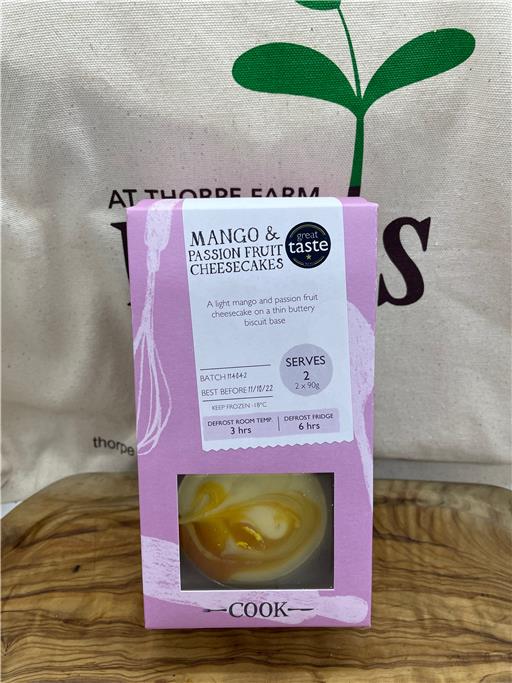 Mango & Passion Fruit Cheesecakes - Serves 2