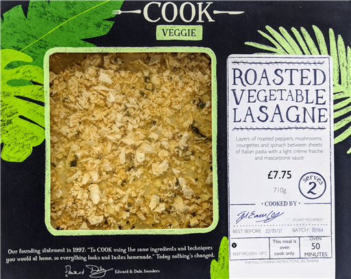 Roasted Vegetable Lasagne - 2 Portion