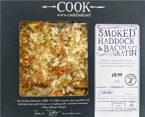 Smoked Haddock & Bacon Gratin - 2 Portion
