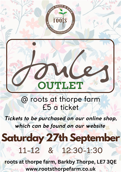 Joules Sale 27th September 11am - 12pm