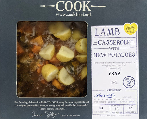 Lamb Casserole with New Potaotes - 2 Portion
