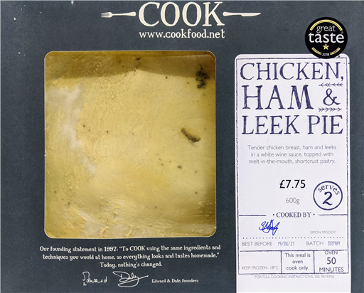 Chicken Ham & Leek Pie - 2 Portion