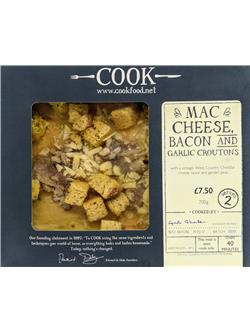 Mac Cheese & Bacon & Garlic Croutons - 2 Portion