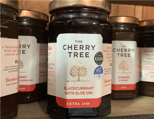Cherry Tree Blackcurrant Jam with Sloe Gin