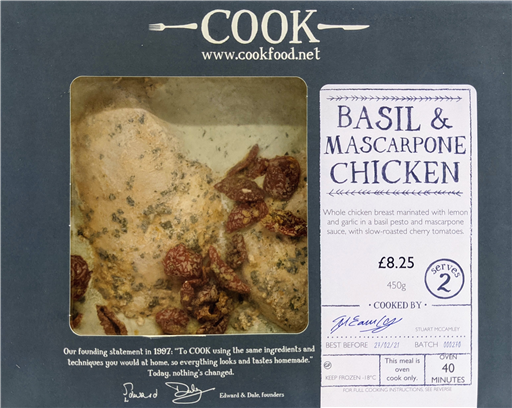 Basil & Mascapone Chicken - 2 Portion