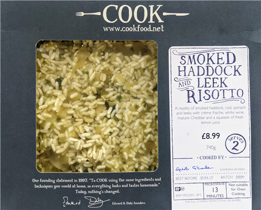 Smoked Haddock & Leek Risotto - 2 Portion