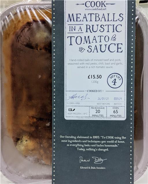 Meatballs in a rustic tomato sauce - 4 Portion