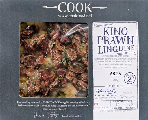 King Prawn Linguine - 2 Portion