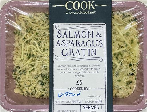 Salmon & Asparagus Gratin - 1 Portion